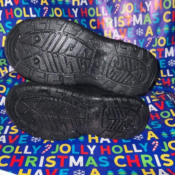 Wonder Nation, black pink and white polka dotted boots, size 4 - Picture 8 of 9